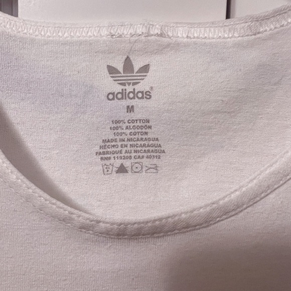 Adidas White Tank Top Reverse Logo in Back Double Sided Logo - Picture 3 of 4